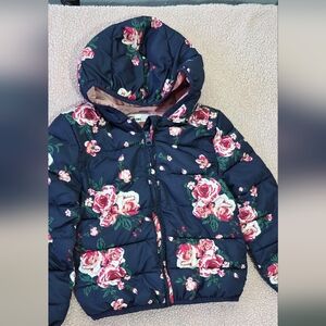 Epic Threads Navy Floral Puffer Jacket